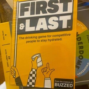 NEW!! DRINKING GAME First & Last. Fast and fun! Perfect for parties.